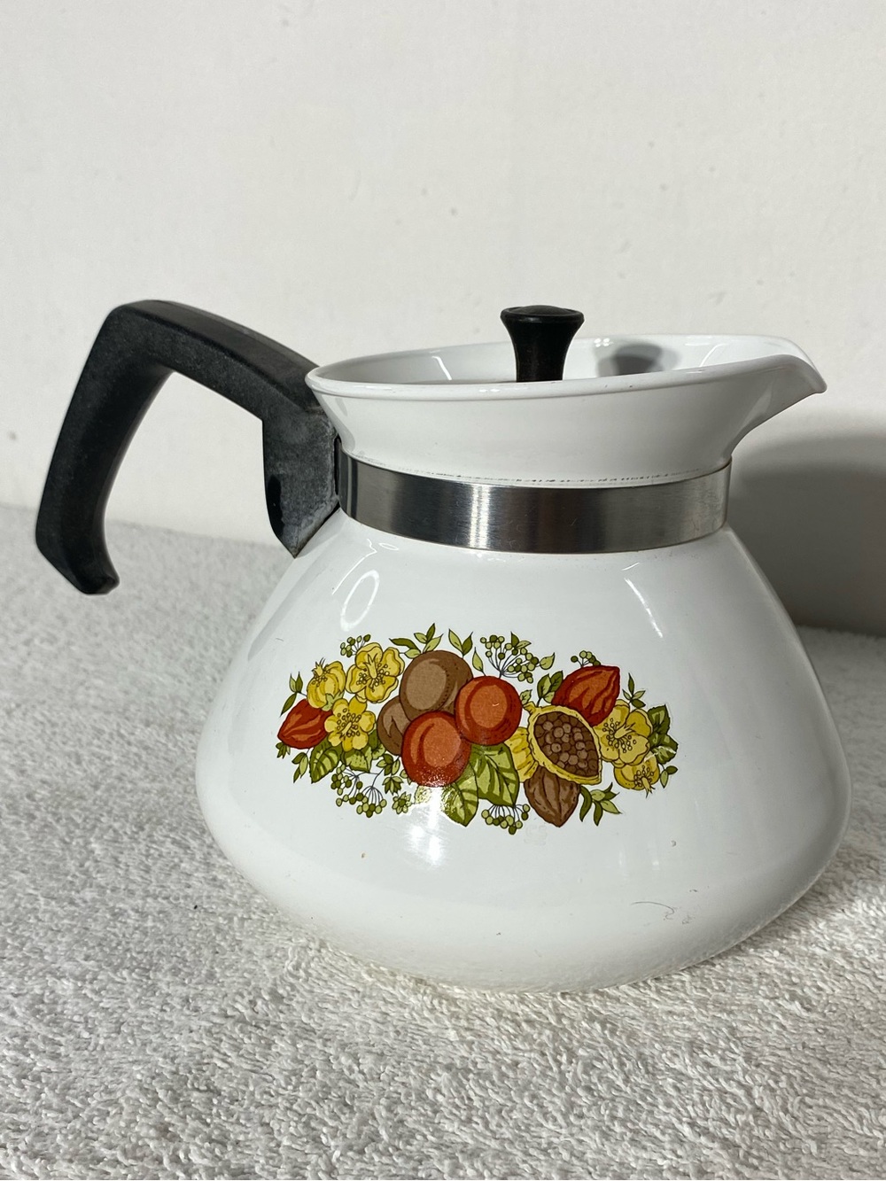 Vintage Corningware Spice Of Life 900ml p104-B Teapot Coffee Pot W Lid